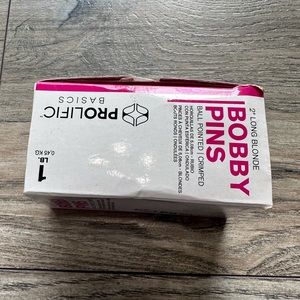 1 lb Blonde Ball Pointed Crimped Bobby Pins